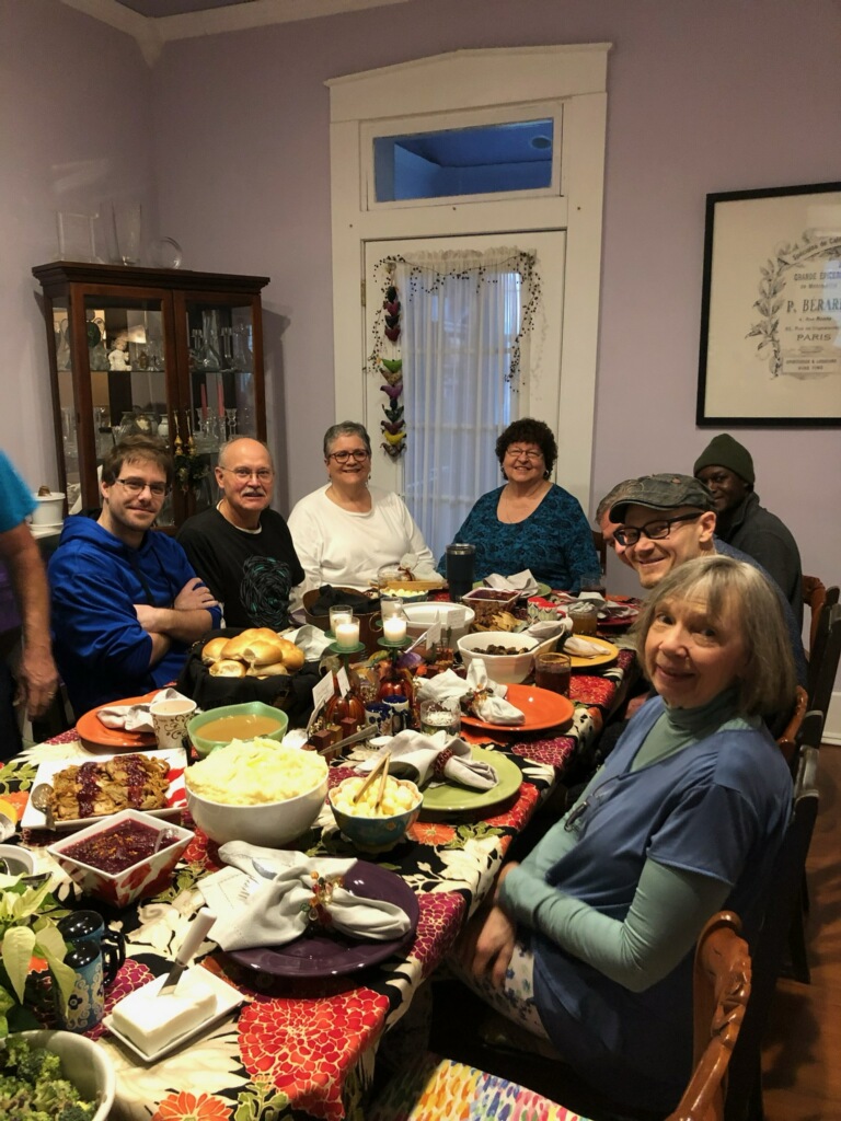 Family sharing stories
