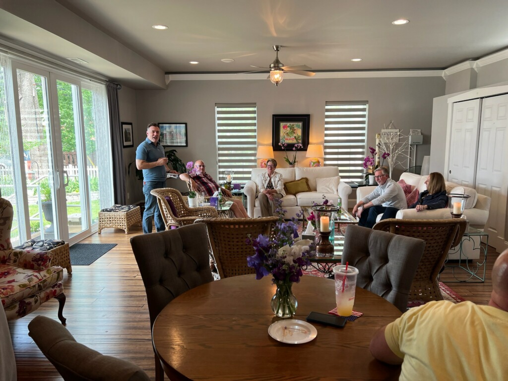 Visitors enjoying the home